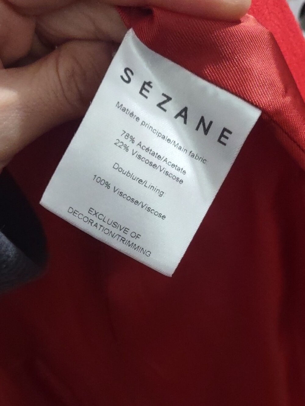 Sezane Cherry Red Blazer - Picture 3 of 4